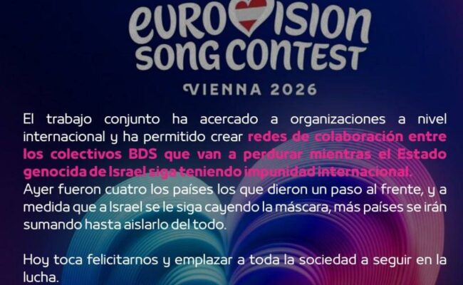 Crónica de la lucha por un Eurovisión sin estados genocidas