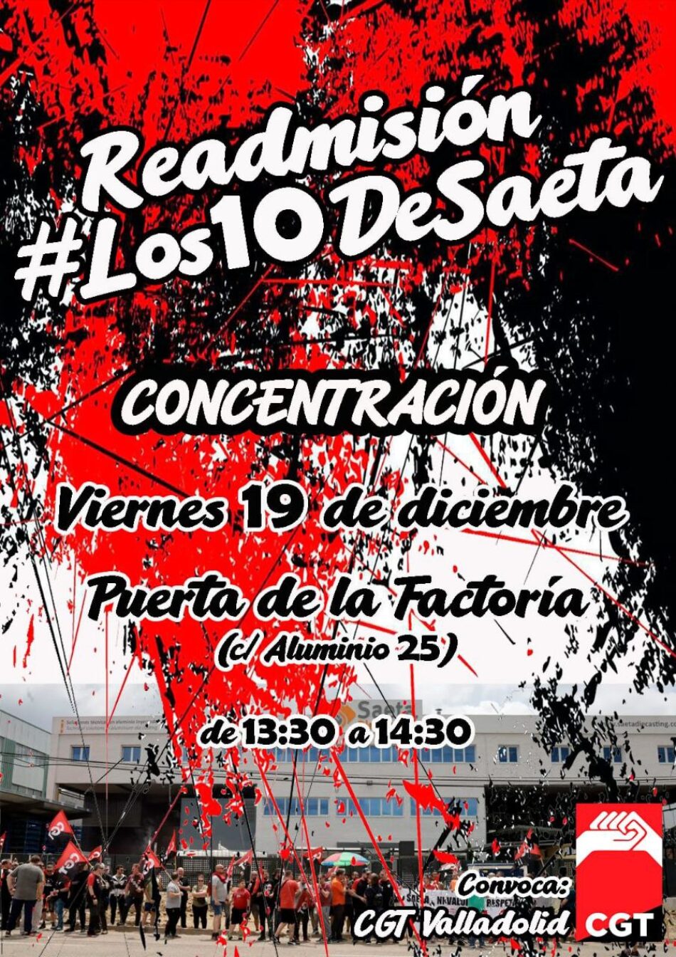 SAETA Die Casting despide a diez personas alegando “baja carga de trabajo” en la planta de Valladolid
