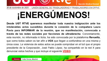 La Agrupación de Periodistas de UGT denuncia el acoso de VOX contra periodistas de RTVE