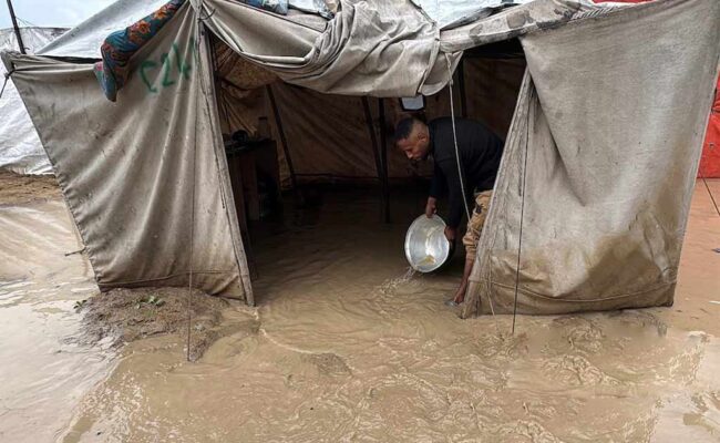 Tormenta inunda Gaza y agrava crisis humanitaria