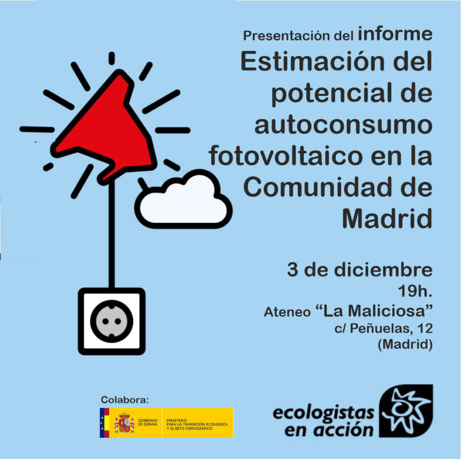 Presentación del informe “Estimación del potencial de autoconsumo fotovoltaico en la Comunidad de Madrid”