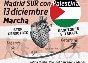 Marcha por Palestina entre Leganés y Getafe, el 13 de diciembre