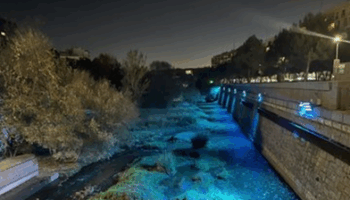 Denuncian la iluminación del río Manzanares ante disciplina ambiental por su impacto en especies protegidas