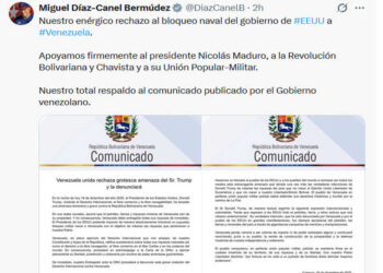 Cuba rechaza el bloqueo naval de Estados Unidos a Venezuela