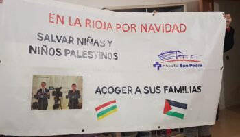 La campaña de navidad de Acampada por Palestina exige que niñas y niños palestinos enfermos sean tratados en el Hospital San Pedro