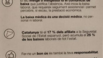 Els Comuns demanen explicacions al Govern per la lamentable campanya del Departament de Salut en què es qüestiona a pacients i professionals per l’ús de les baixes
