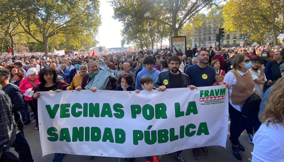 Organizaciones de la sociedad civil madrileña reclaman una auditoría independiente del modelo de concesiones sanitarias y su vuelta a la gestión pública