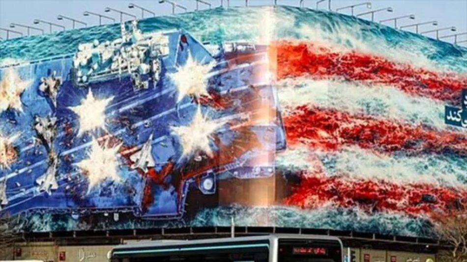 Mural en Teherán advierte a EEUU: Quien siembra vientos recoge tempestades
