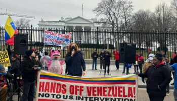 Protestas en EEUU contra la injerencia en Venezuela: «¡No a la guerra contra Venezuela!»