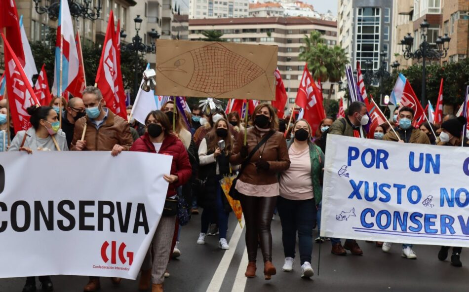 A conserva segue adiante coas mobilizacións por un convenio digno tras o fracaso da mediación