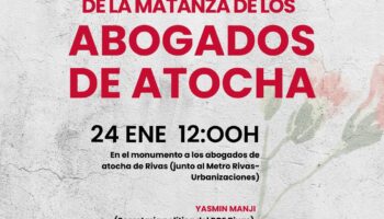 El PCE de Rivas conmemora el 49º aniversario de la matanza de los abogados de Atocha el próximo 24 de enero