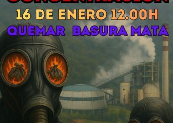 Convocan protesta este viernes frente a la sede de Hunosa contra la quema de basuras (Pereda en Mieres, Oviedo)