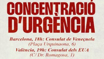 Convoquen una concentració d’urgència enfront del Consolat de Veneçuela a Barcelona en repudi a l’atac dels Estats Units