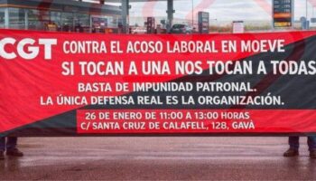 Convocan concentración contra la represión en CGT en MOEVE -antigua CEPSA/CEDIPSA-: 26 enero