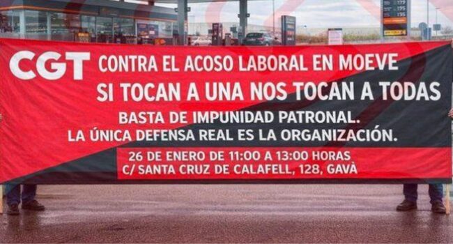 Convocan concentración contra la represión en CGT en MOEVE -antigua CEPSA/CEDIPSA-: 26 enero