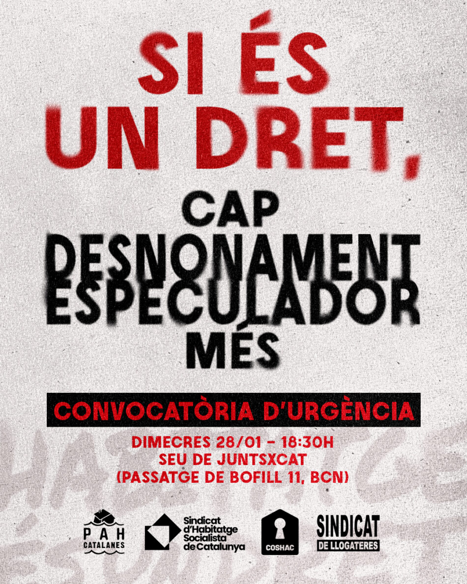 Mobilitzacions a 10 ciutats contra la caiguda de la moratòria de desnonaments