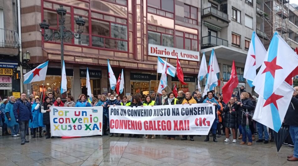 O sector galego das conservas de peixe clama na rúa por melloras laborais