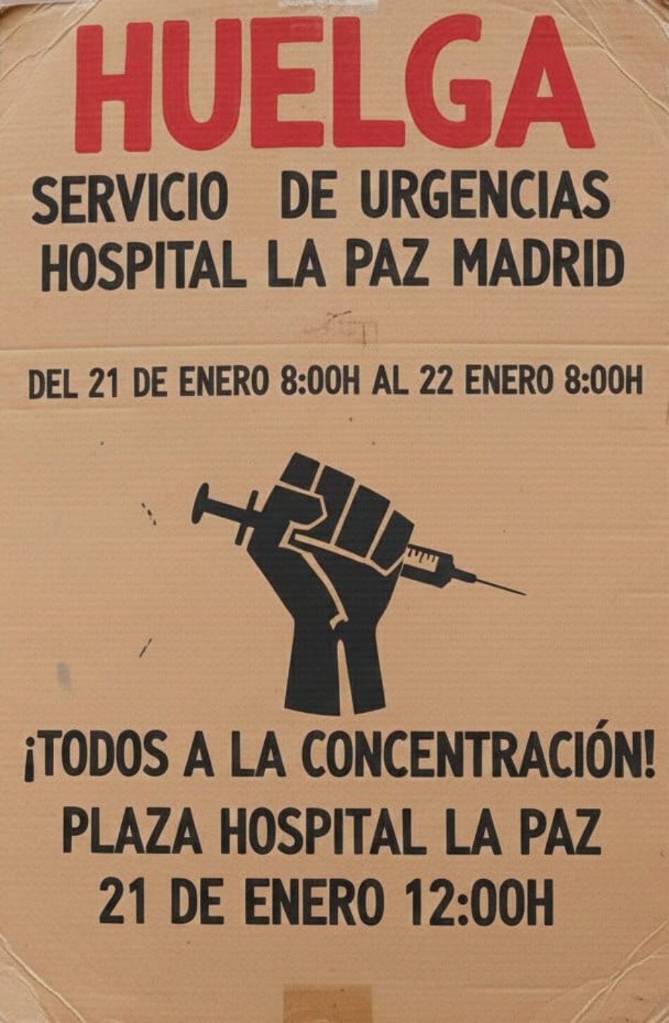 Convocados a huelga los trabajadores de Urgencias del Hospital La Paz ante el colapso asistencial el próximo 21 de enero