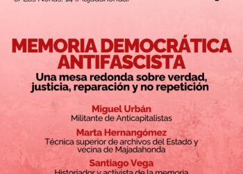 Acto «Memoria democrática y antifascista» en Majadahonda, el 10 de enero