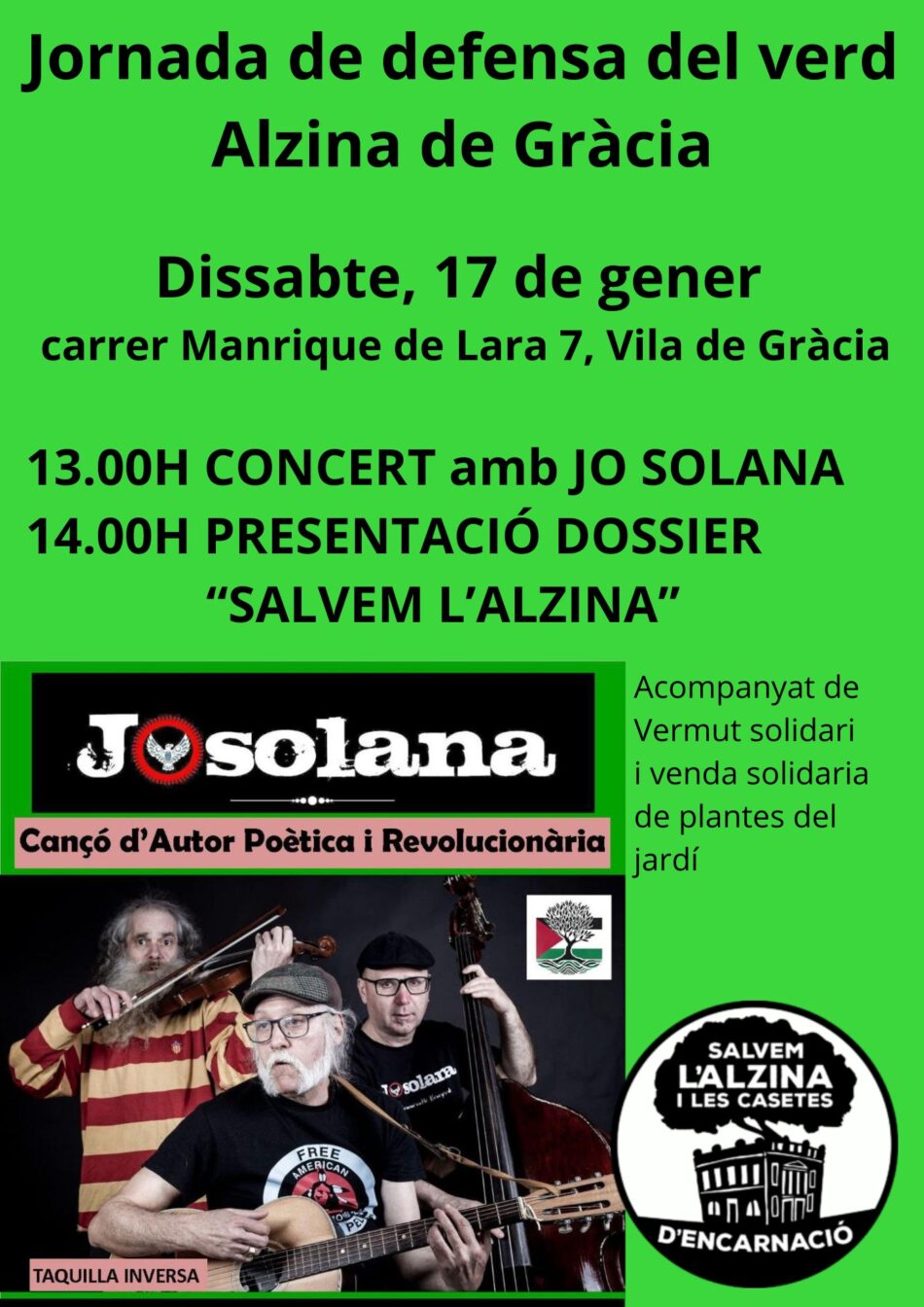 Jornada de defensa del verd al Jardí de l’Alzina