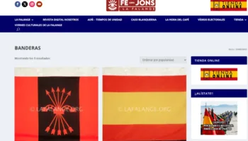 Denuncian a La Falange por vender artículos en su página web bajo apariencia de donativos