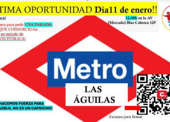 El barrio de Las Águilas (Madrid) sale de nuevo a la calle para reclamar la apertura de una estación de Metro