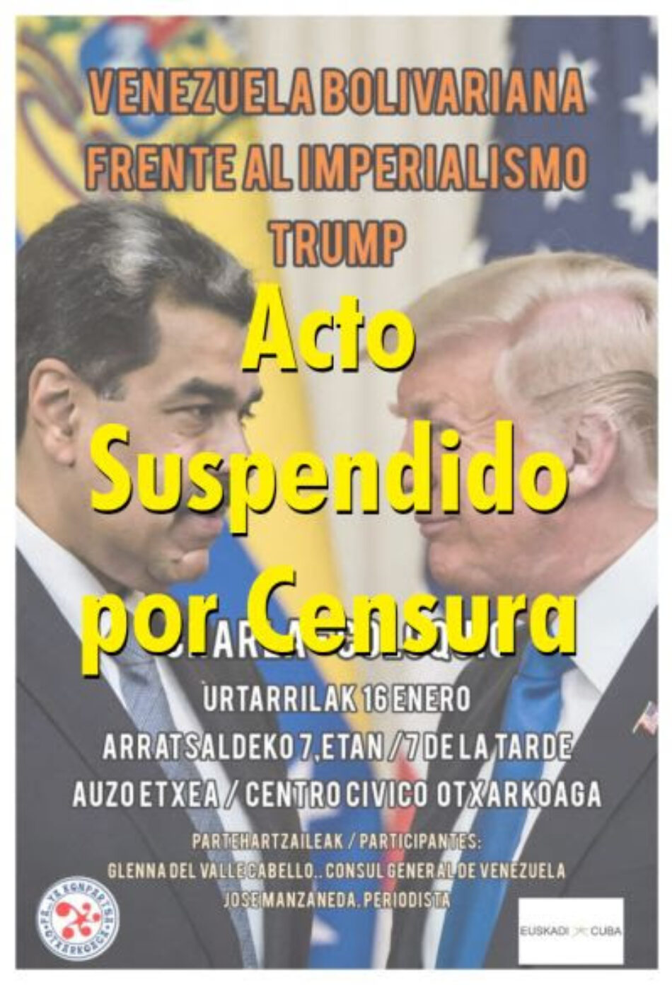 El Ayuntamiento de Bilbao censura y suspende una charla-entrevista con la cónsul general de Venezuela