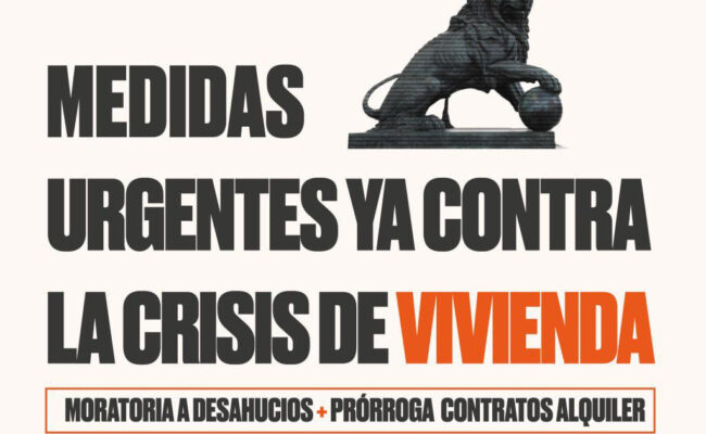 Concentración de protesta hoy ante el Congreso por el fin de la moratoria antidesahucios y el escudo social