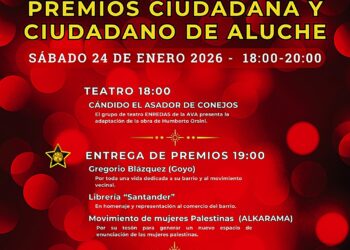 La librería Santander, el Movimiento de Mujeres Palestinas y un activista vecinal, Premios Ciudadana y Ciudadano de Aluche 2026