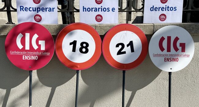 A CIG-Ensino cualifica de escandaloso que se anuncien avances no horario sen concretar ningunha mellora para o profesorado nin para o ensino público