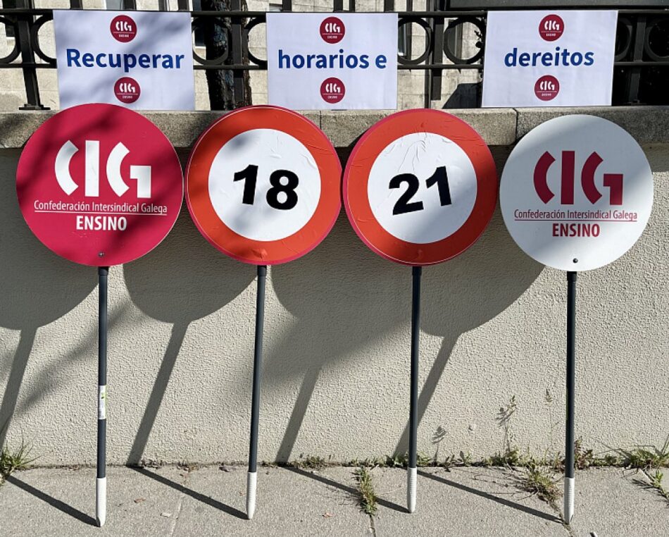 A CIG-Ensino cualifica de escandaloso que se anuncien avances no horario sen concretar ningunha mellora para o profesorado nin para o ensino público