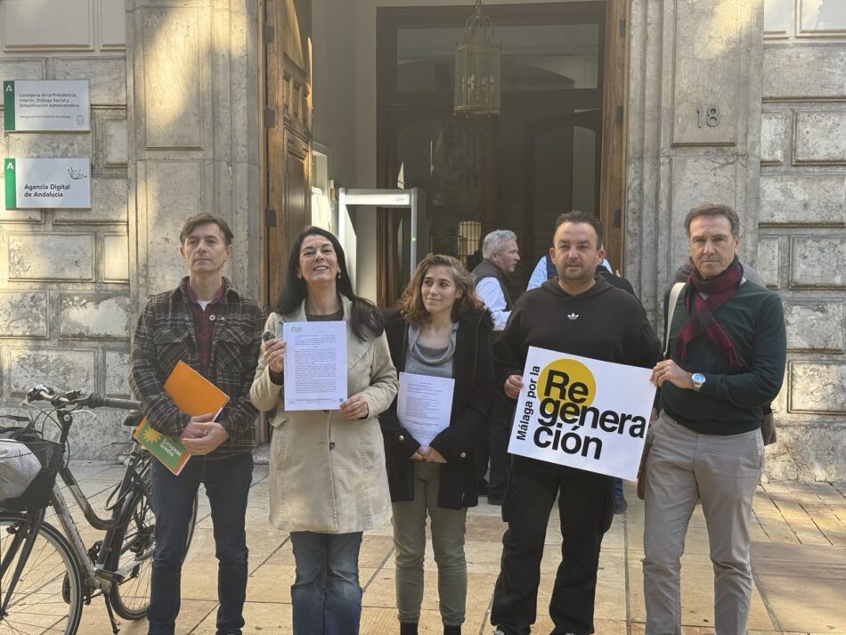 La plataforma Málaga por la Regeneración y el Partido Verde andaluz presentan un proyecto de ley de arbolado urbano en todos los parlamentos