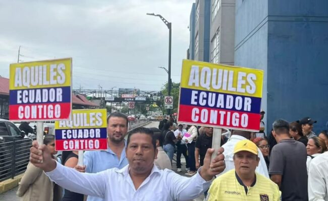 Protestas en Ecuador denuncian persecución política en la detención del alcalde Álvarez