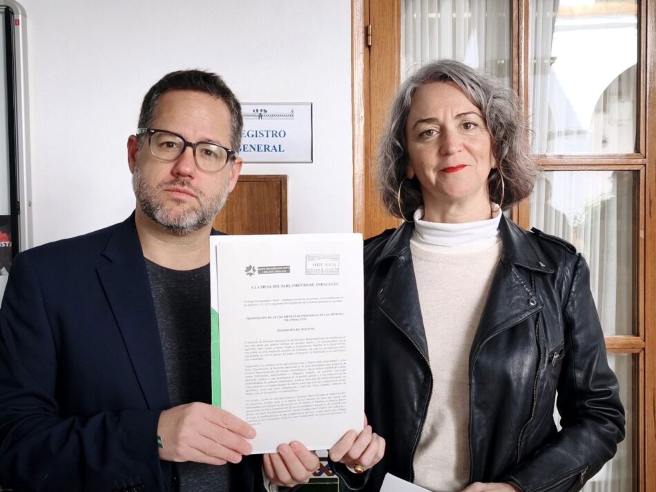 Adelante Andalucía presenta una Ley para el bienestar emocional de la juventud