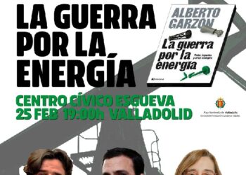 Alberto Garzón presenta en Valladolid su libro «La guerra por la energía» el 25 de febrero junto a Juan Gascón