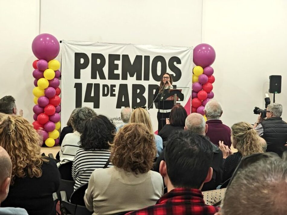 Izquierda Unida Rivas convoca los XV ‘Premios 14 de abril’ para el 18 de abril