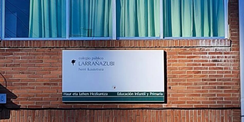 Elkarrekin Podemos pedirá que no cierren la escuela pública de Larrañazubi