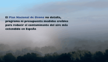 El Plan Nacional de Ozono no detalla, programa ni presupuesta medidas creíbles para reducir el contaminante del aire más extendido en España