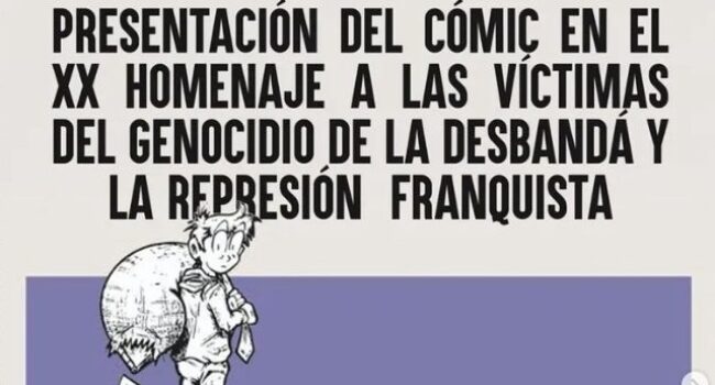 Presentación del cómic en el XX homenaje a las víctimas del genocidio de la Desbandá y la represión franquista