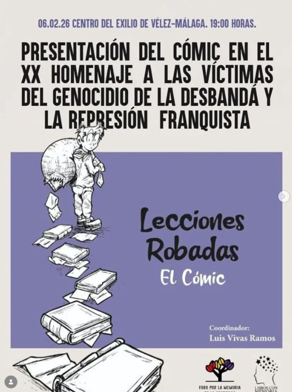 Presentación del cómic en el XX homenaje a las víctimas del genocidio de la Desbandá y la represión franquista