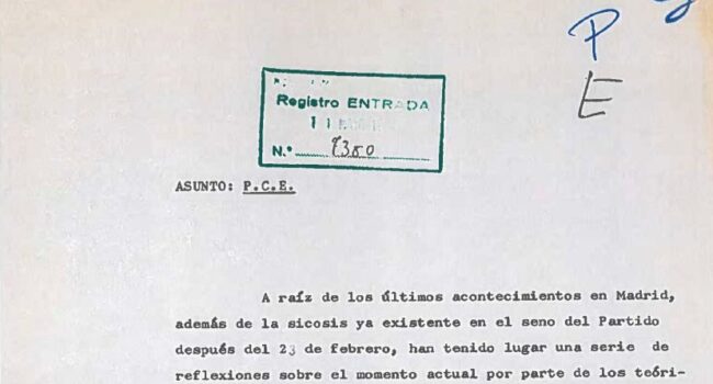 El PCE desmiente que exista el archivo sin firma del 23-F atribuido al partido; Enrique Santiago cuestiona su autenticidad y apunta una «operación de blanqueo» del Borbón