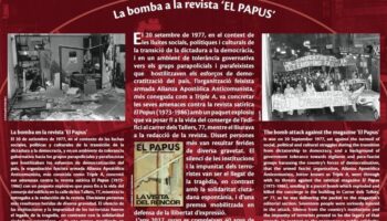 BComú demana al Govern que reposi el faristol commemoratiu de l’atemptat contra El Papus