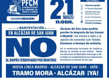 Una manifestación contra el «Baipás por Montoro» y a favor del tramo «Mora-Alcázar», como solución para vertebrar Castilla-La Mancha, recorrerá las calles de Alcázar de San Juan el 21 de marzo