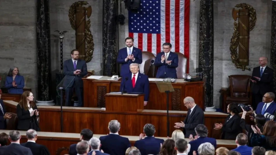 Trump vende en su discurso anual un auge que sus ciudadanos no sienten