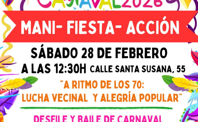 El Ayuntamiento de Madrid prohíbe el Carnaval organizado por la Asociación Vecinal La Unión de Hortaleza en un acto de censura y arbitrariedad