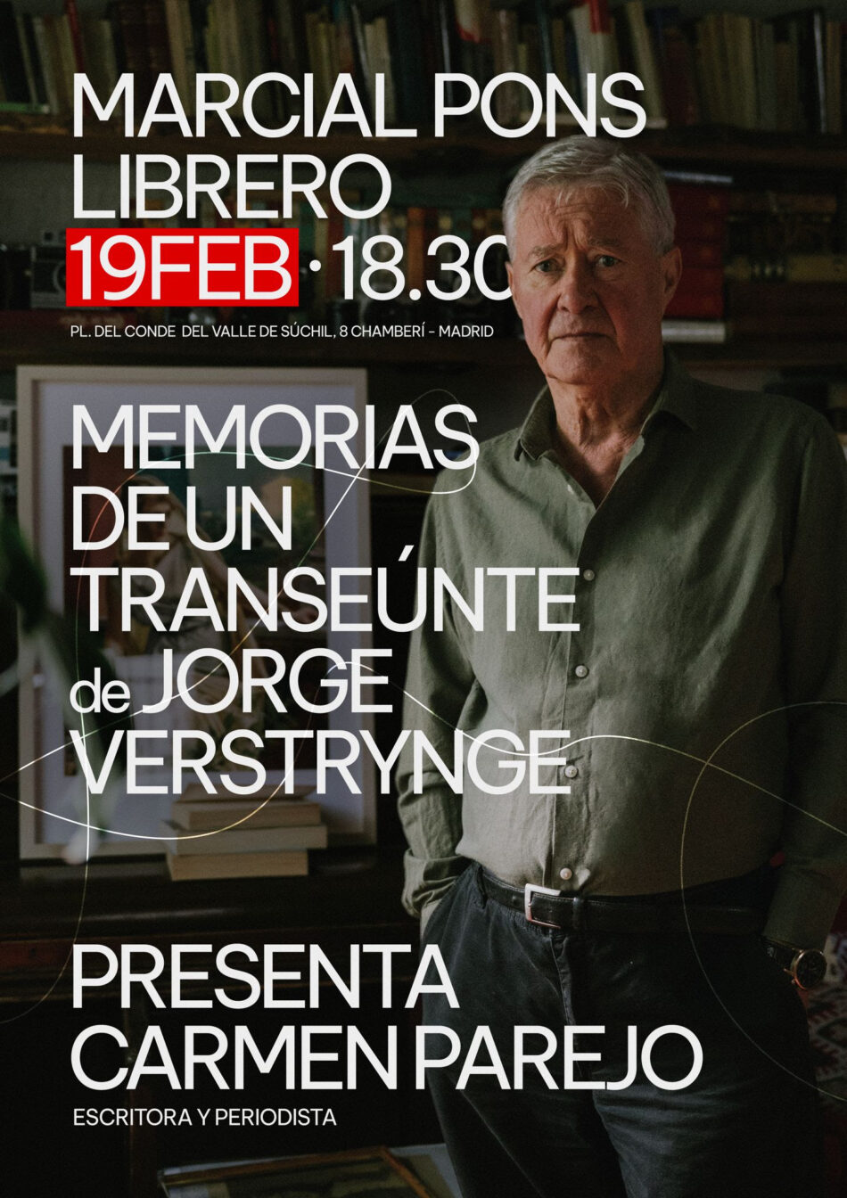 Presentación en Madrid: «Memorias de un transeúnte», de Jorge Verstrynge, el 19 de febrero