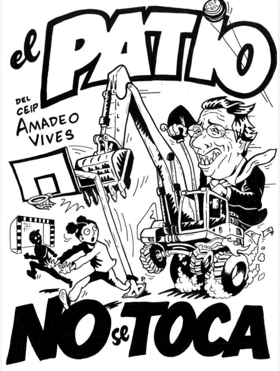 “El patio no se toca”: la comunidad educativa del colegio Amadeo Vives organiza unas jornadas y una manifestación para plantarle cara al gobierno de Almeida