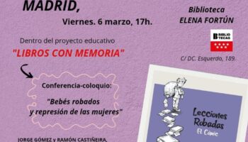 Conferencia “Bebés robados y represión de las mujeres” el 6 de marzo