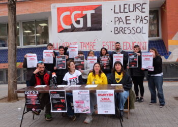 CGT amplia la vaga a més col·lectius educatius i fa una crida a la unitat dels sectors davant el “xantatge” del Departament d’Educació