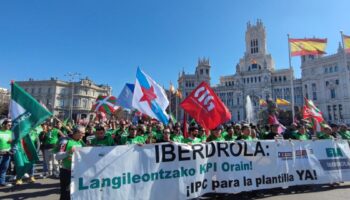 Persoal de Iberdrola mobilizouse o sábado en Madrid en demanda de melloras laborais